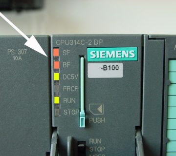 چراغهای وضعیت روی PLC زیمنس